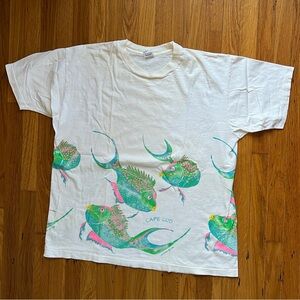 Vintage cape cod colorful fish T